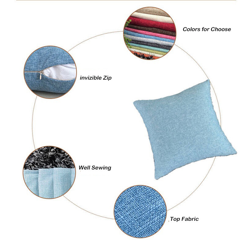 Elevandiluu diivanipadja kate Solid Basic 30x50cm 40x40cm 45x45cm 50x50cm 60x60cm Kodu desaktiveeriv padjakate toolautole