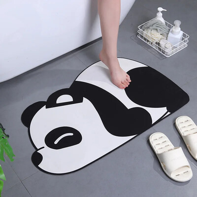 Cartoon Panda vonios kilimėlis Super sugeriantis vonios kilimėlis Mielas gyvūnų kilimėlis miegamojo grindų kilimas namo įėjimas Dušas Vonios kilimėlis kojoms