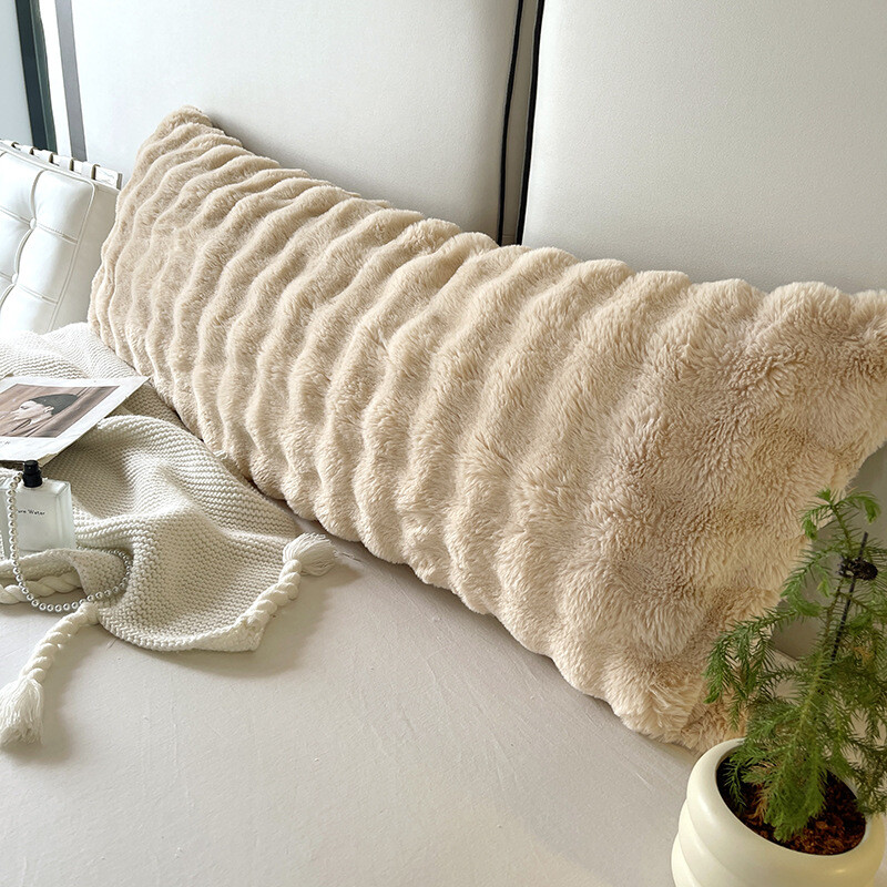 Prabangus dirbtinio kailio pagalvės užvalkalas 120/150/180 cm žiemos pūkuotas pliušinis pagalvės užvalkalas Namų dekoras Pagalvių užvalkalai Kūno ilgio pagalvės užvalkalai
