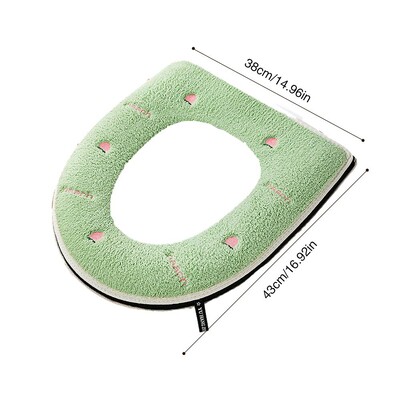 1 vnt žiemos vonios kambario tualeto sėdynės užvalkalas Minkštas šiltesnis plaunamas kilimėlio užvalkalas pagalvėlės sėdynė su rankena