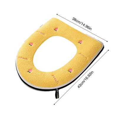 1 vnt žiemos vonios kambario tualeto sėdynės užvalkalas Minkštas šiltesnis plaunamas kilimėlio užvalkalas pagalvėlės sėdynė su rankena