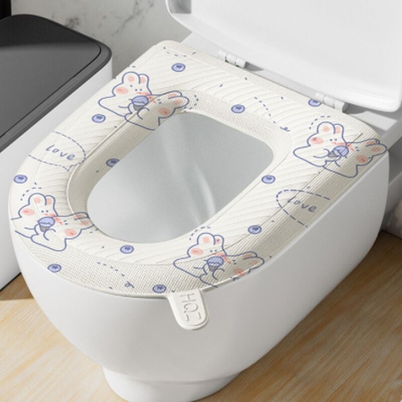 Cartoon Cute WC-istme kate Universaalne veekindel käepidemega Closestool Mat Kleepuv paksem WC-padi majapidamine