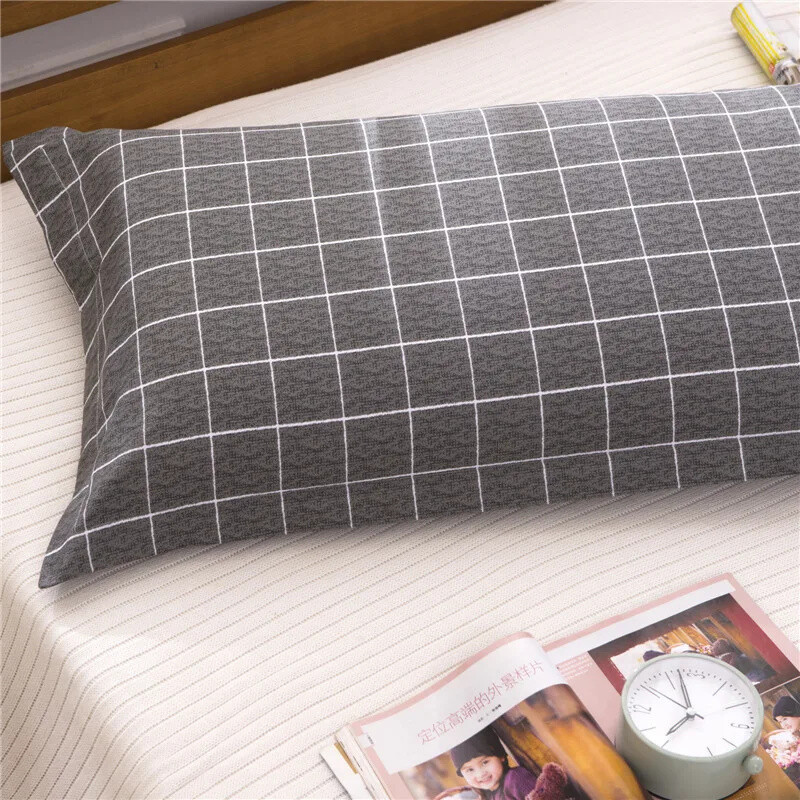 Fetă de pernă lungă din bumbac moale, cu fermoar, husă de pernă pentru cuplu, pentru acasă, 120/150/180 cm