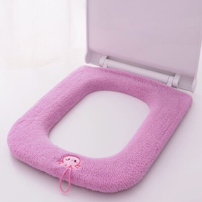 Sutirštinti pliušiniai tualeto kilimėliai su nešiojama rankena Buitinė universali tualeto sėdynės pagalvėlė Vonios kambarys grynos spalvos kvadratinė tualeto pagalvė