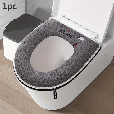 1vnt tualeto sėdynės pagalvėlė su užtrauktuku Buitinė vandeniui atspari universali tualeto užvalkalas visą sezoną Storas tualeto lipdukas reguliuojamas