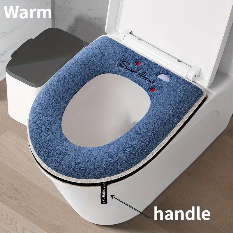 1vnt tualeto sėdynės pagalvėlė su užtrauktuku Buitinė vandeniui atspari universali tualeto užvalkalas visą sezoną Storas tualeto lipdukas reguliuojamas