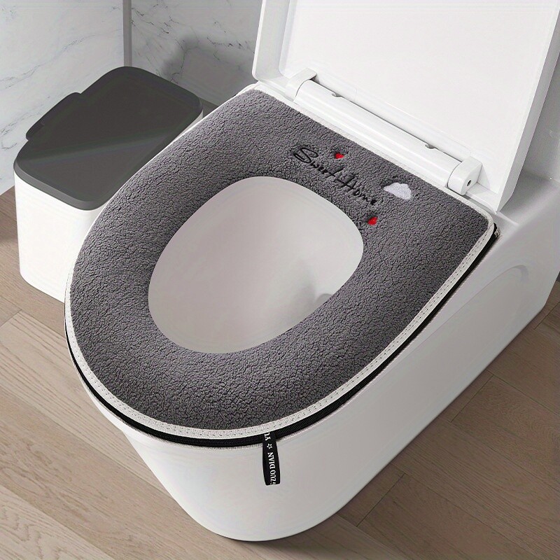 1vnt tualeto sėdynės pagalvėlė su užtrauktuku Buitinė vandeniui atspari universali tualeto užvalkalas visą sezoną Storas tualeto lipdukas reguliuojamas