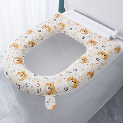 Κάλυμμα καθίσματος τουαλέτας που πλένεται Αδιάβροχη θήκη καθίσματος με ντουλάπι σε σχήμα Ο Κάλυμμα μπιντέ καπάκι τουαλέτας Αξεσουάρ μπάνιου