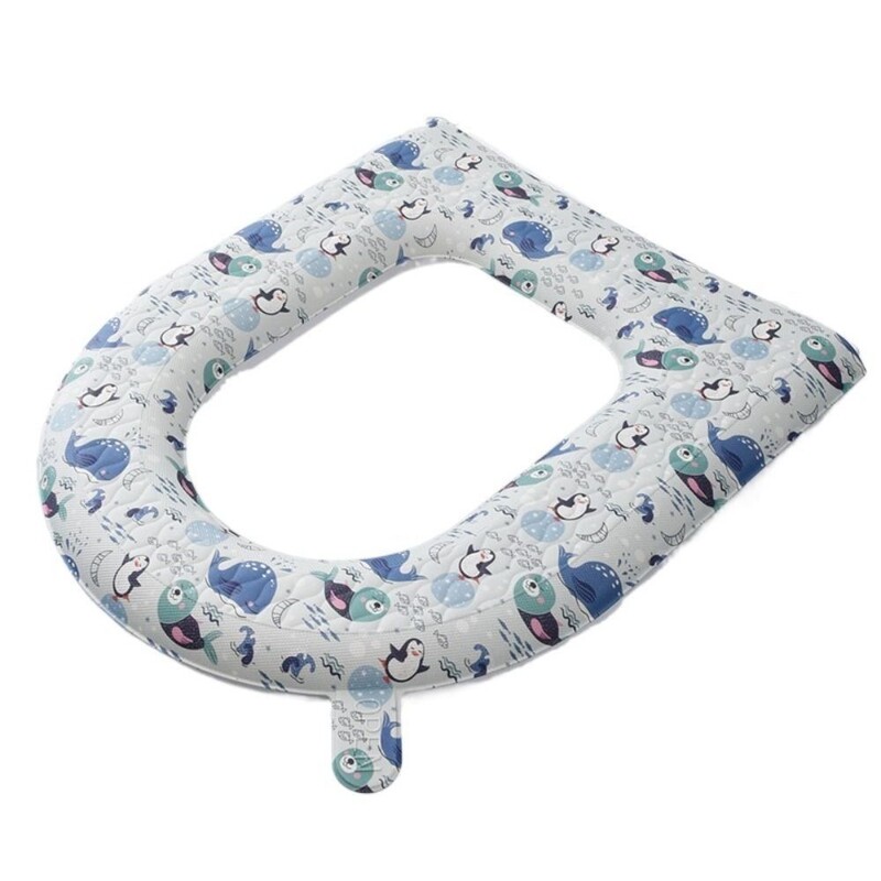 Plaunamas tualeto sėdynės užvalkalo kilimėlis, atsparus vandeniui, uždaras kilimėlis, sėdynės dėklas O formos tualeto dangtis, bidė užvalkalas vonios kambario priedai