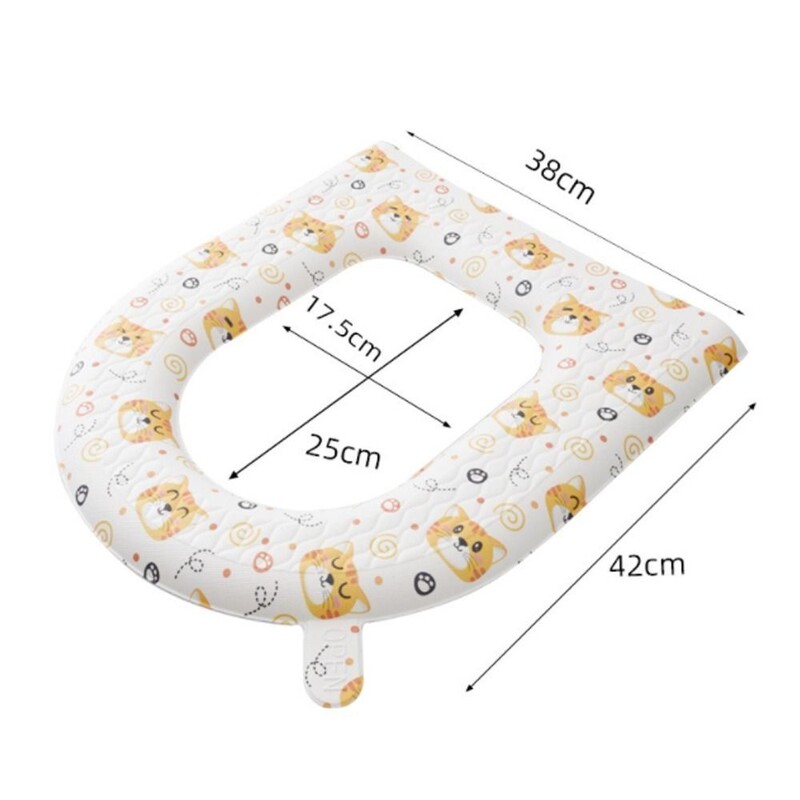 Plaunamas tualeto sėdynės užvalkalo kilimėlis, atsparus vandeniui, uždaras kilimėlis, sėdynės dėklas O formos tualeto dangtis, bidė užvalkalas vonios kambario priedai