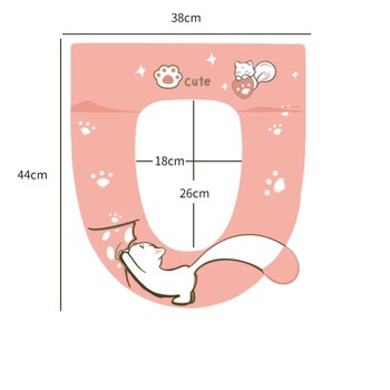 Покривало за тоалетна седалка за бебешка котка, домашно зимно удебелено покривало за тоалетна чиния, четири сезона, универсална тоалетна седалка, тоалетна машина за миене