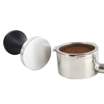 1 ΤΕΜ 51/53/58 mm Tamper Espresso με Μαύρη Ξύλινη λαβή, Διανομέας Coffee Tampers For 51/54/58mm Portafilters Coffee Tools