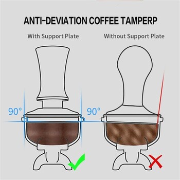 51mm 53mm 58mm Coffee Tamper Kit Tamper Coffee Tamper Ripple Βάση Αλουμινίου Αυτοεπιπεδούμενος Εσπρέσο Tamper Coffee Tamper Kit