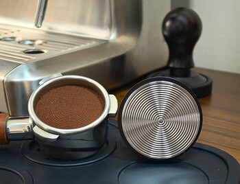 Coffee Tamper 54mm Ripple Base Espresso Tamper Barista Spring Loaded Coffee Tamper με ένδειξη βάθους Tampers 51mm 53mm 58mm