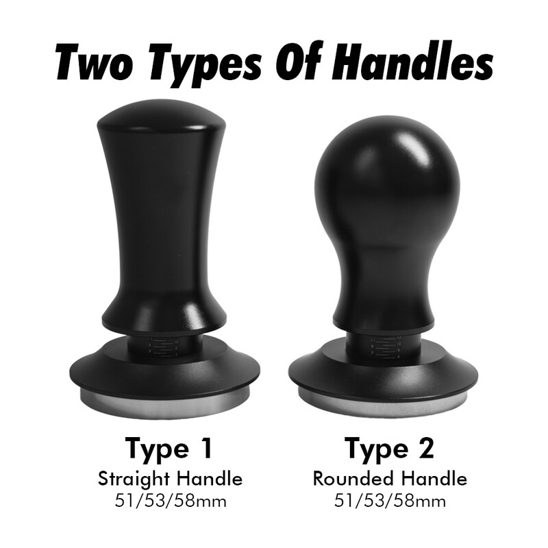 Kohvi tamper 54 mm lainetava alusega espresso tamper Barista vedruga laaditav kohvi tamper sügavuse indikaatoriga tamperid 51 mm 53 mm 58 mm