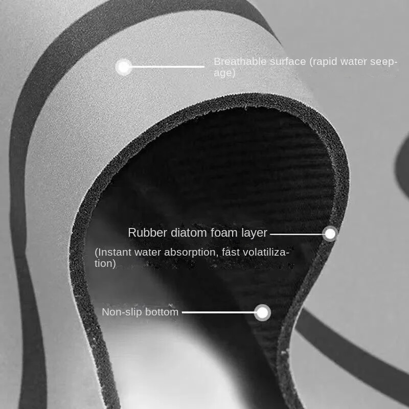 Covoraș antiderapant cu model de pisoi cu desene animate drăguț, pernă absorbantă de pământ de diatomee, cu uscare rapidă, potrivită pentru ușa toaletei