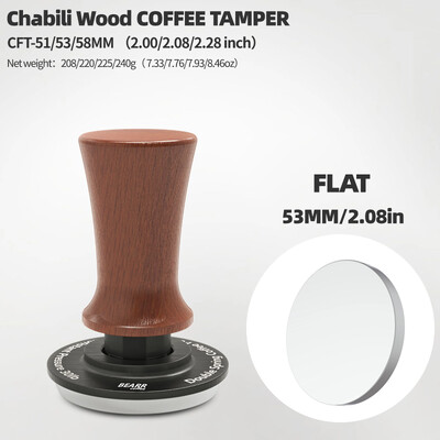 BEARR Chabili täispuidust topeltvedruga kohvipress konstantne press 30IB automaatne adaptiivne sügavusega espresso tamper 53,7/58,35 mm