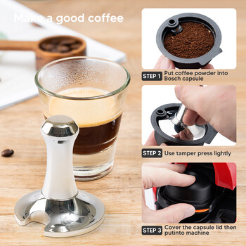 304 από ανοξείδωτο χάλυβα Coffee Tamper Espresso Coffee Powder Hammer For Dolce Gusto Coffee Nespresso Capsule & Portafilter