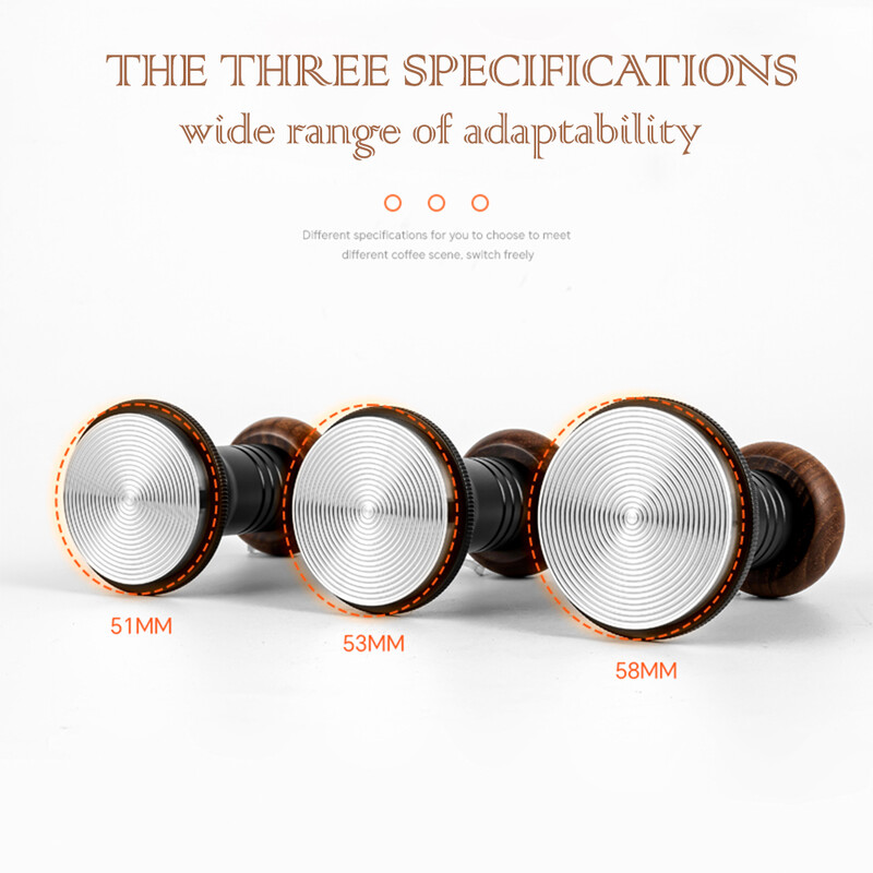 FHEAL 30 lb pastovaus slėgio kavos tamperis graikinių riešutų rankenos espreso tampresai su kalibruotais spyruokliniais baristos įrankiais 51/53/58 mm