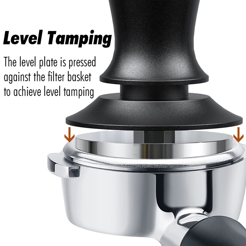 51 mm 53 mm 58 mm vedruga kohvitampresid 15 naela ümardatud käepide 54 mm tamperi ripple aluse isetasanduv espresso tampresid