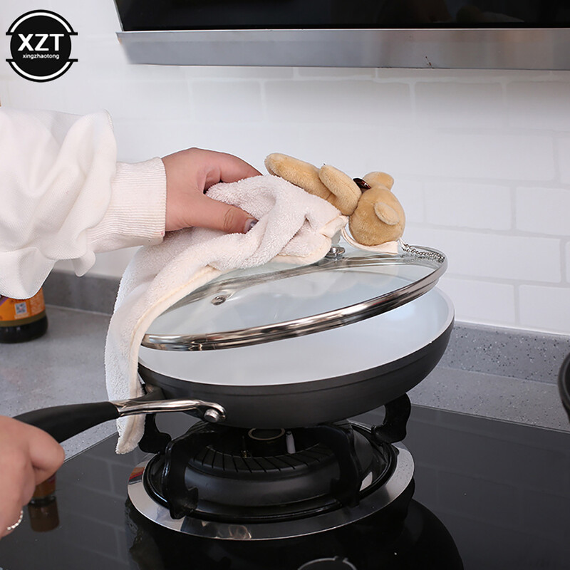 Cartoon Bear Wipe käterätik Pehme paks korallfliisist üliimav kiiresti kuivavad laste froteerätikud kööki ja vannituppa