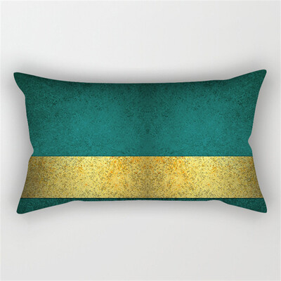 30x50cm žalsvai mėlynos spalvos geometrinis poliesterio pagalvės užvalkalas kėdė sofa namų dekoravimo pagalvių užvalkalai plunksnų lapai gėlių rašalo pagalvėlės užvalkalai
