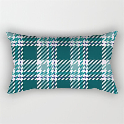 30x50cm žalsvai mėlynos spalvos geometrinis poliesterio pagalvės užvalkalas kėdė sofa namų dekoravimo pagalvių užvalkalai plunksnų lapai gėlių rašalo pagalvėlės užvalkalai