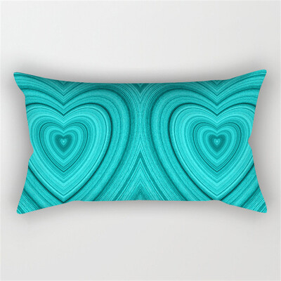 30x50cm žalsvai mėlynos spalvos geometrinis poliesterio pagalvės užvalkalas kėdė sofa namų dekoravimo pagalvių užvalkalai plunksnų lapai gėlių rašalo pagalvėlės užvalkalai