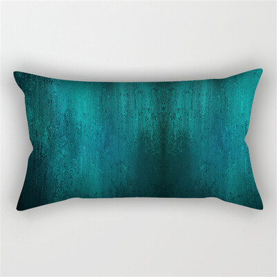 30x50cm žalsvai mėlynos spalvos geometrinis poliesterio pagalvės užvalkalas kėdė sofa namų dekoravimo pagalvių užvalkalai plunksnų lapai gėlių rašalo pagalvėlės užvalkalai