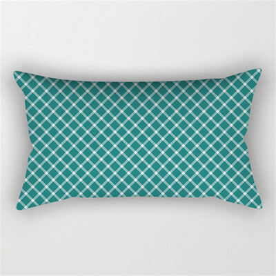 30x50cm žalsvai mėlynos spalvos geometrinis poliesterio pagalvės užvalkalas kėdė sofa namų dekoravimo pagalvių užvalkalai plunksnų lapai gėlių rašalo pagalvėlės užvalkalai