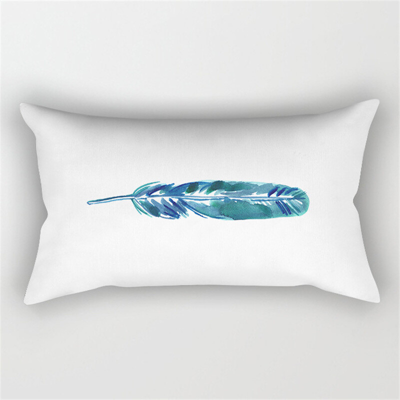 30x50cm sinakassinine geomeetriline polüester padjapüür Tool Diivan Kodukaunistus Padjapüürid Suled Lehed Lilled Tindipadja kate