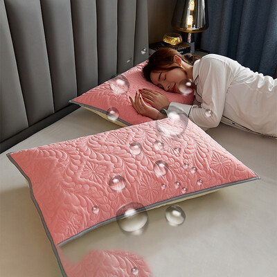 Šiaurės Europos dviaukštis pagalvės užvalkalas, vandeniui atsparus erkėms atsparus antibakterinis dygsniuotas medvilninis pagalvės užvalkalas miegamojo namų apdaila