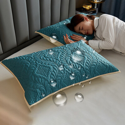 Šiaurės Europos dviaukštis pagalvės užvalkalas, vandeniui atsparus erkėms atsparus antibakterinis dygsniuotas medvilninis pagalvės užvalkalas miegamojo namų apdaila