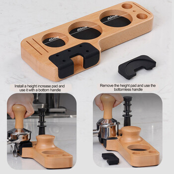 Universal Coffeeware Portafilter Tamper Stand Espresso Distributor Mat Rack Μοχλός καφέ Εργαλείο Tamper Mat Στήριγμα Portafilter