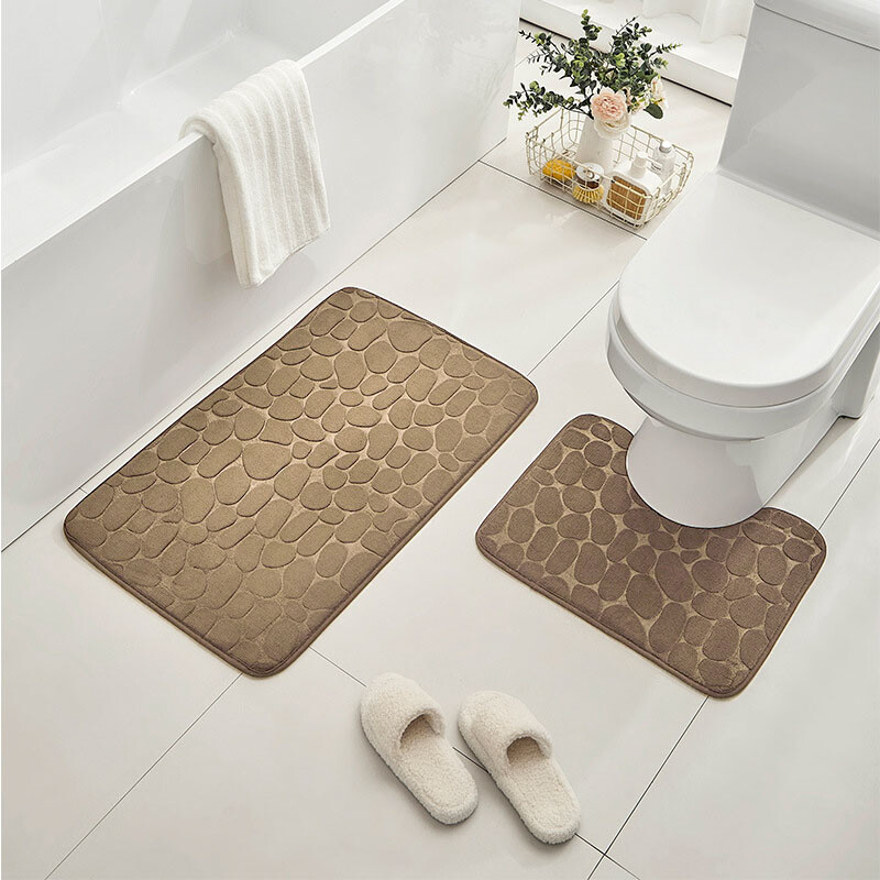 1 tk käsnaga reljeefne kiviklibuga vannitoa libisemisvastane põrandamatt vaip, kasutatav mitmes stseenis, saab pesta kodukaunistusega