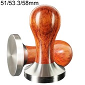Nerūdijančio plieno 51 mm 53,3 mm 58 mm tamper kavos miltelių tamperiai medinė rankena 51/54/58 mm portafiltrui