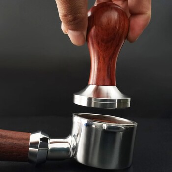 Από ανοξείδωτο χάλυβα 51mm 53,3mm 58mm Tamper Coffee Powder Tampers Wood Handle For 51/54/58mm Portafilter