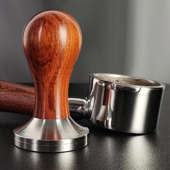 Από ανοξείδωτο χάλυβα 51mm 53,3mm 58mm Tamper Coffee Powder Tampers Wood Handle For 51/54/58mm Portafilter