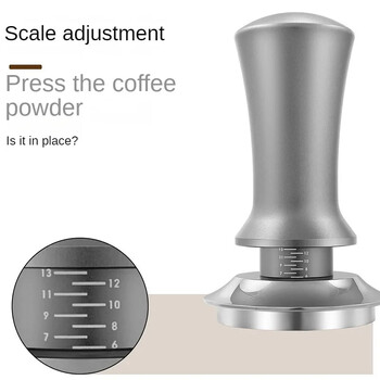 Coffee Tampers 15lb Spring Loaded Coffee Tamper Ripple Base Aluminium Selfleveling Espresso Tamper Coffeeware 51mm 53mm 58mm