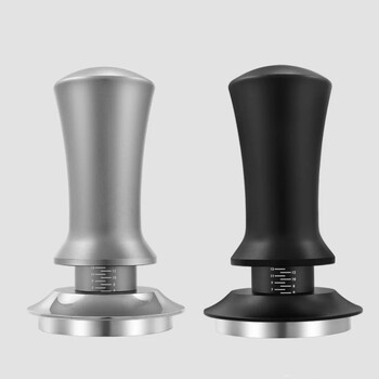 Coffee Tampers 15lb Spring Loaded Coffee Tamper Ripple Base Aluminium Selfleveling Espresso Tamper Coffeeware 51mm 53mm 58mm