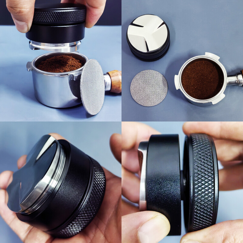 2 tk 53 mm jaotur 53,3 mm Puck ekraaniga 54 mm Breville`i portafiltri jaoks, reguleeritav 53 mm espresso jaotustööriist/niveler