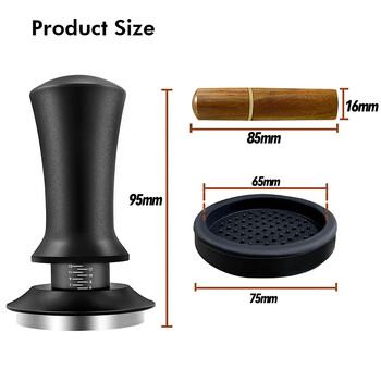 Tamper 58mm with Scale Coffee Tamper Constant Pressure Coffee Powder Hammer 51mm Σετ Tamper Coffee Tampers με ελατήριο 54mm