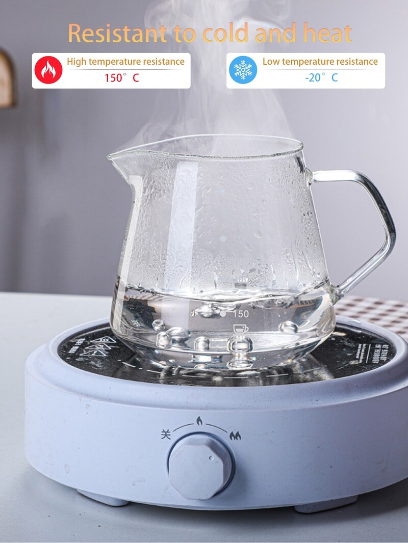 „Leeseph Pour Over“ kavos virimo aparatas, stiklinis grafinas kavos su stikliniu kavos filtru, lašinamas kavos virimo aparato rinkinys namams arba biurui, 300 ml