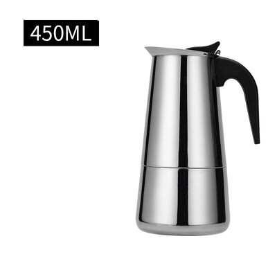 Kavos puodas nerūdijančio plieno filtras Itališkas espreso kavos aparatas perkoliatorius 200/300/450/600Ml Moka kavos virimo aparatas kavos puodas