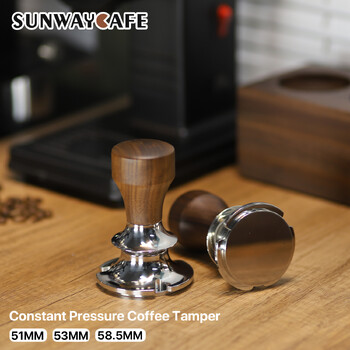 Coffee Tamper Constant Pressure Adjustable Height 51/53/58,5mm SUS304 Powder Hammer Espresso Tamper Επίπεδη βάση για καφέ Αξεσουάρ