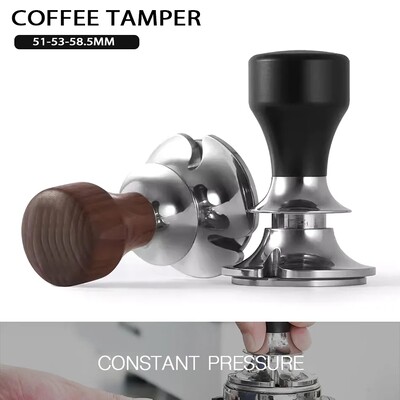 Tamper cafea presiune constantă înălțime reglabilă 51/53/58,5 mm SUS304 pulbere ciocan espresso tamper bază plată accesoriu cafea