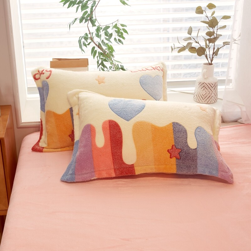 Flanellfliisist padjapüüri kate soe pehme reaktiivtrükiga padjavarre 48x74cm korallifliisist padjakatted