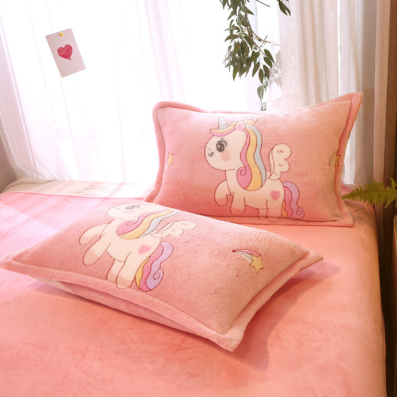 Flanellfliisist padjapüüri kate soe pehme reaktiivtrükiga padjavarre 48x74cm korallifliisist padjakatted