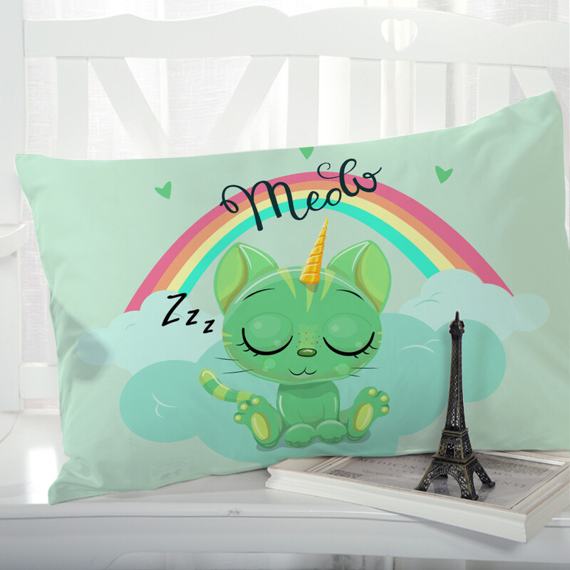 1vnt Animal Cartoon Pagalvės užvalkalas Pagalvės užvalkalas Patalynė Pagalvės užvalkalai Pagalvių užvalkalai dekoratyviniai 50x70 50x75 vaikai Vaikai kūdikis Rožinė katė