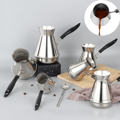 Μακριά λαβή από ανοξείδωτο χάλυβα Moka Pot European Coffee Botter Melting Pot Coffee σκεύη Τουρκική καφετιέρα Εργαλεία κουζίνας